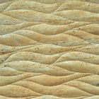 El travertino natural 3d texturizó la teja del revestimiento del arte de la pared