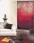 Los paneles de pared de cristal decorativos pintados a mano para el fondo del sofá, tema del coral rojo