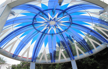 Plano coloreado/vidrio moderado curvado para el CE decorativo del tragaluz