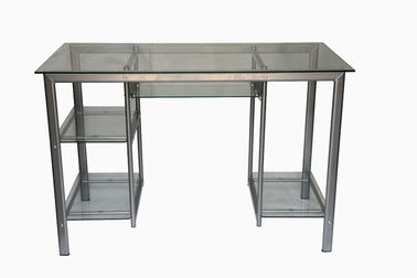 escritorio de cristal moderno transparente del ordenador de 7m m, tabla ejecutiva DX-8833 de la oficina derecha
