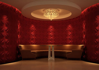 Tablero decorativo a prueba de humedad de la pared los paneles/3D de pared 3D de la fibra de planta para el hotel o el hogar