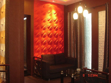 Tablero decorativo a prueba de humedad de la pared los paneles/3D de pared 3D de la fibra de planta para el hotel o el hogar