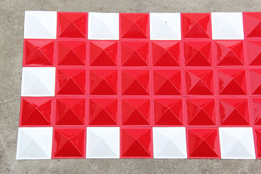 Ignifugue el fondo modificado para requisitos particulares texturizado 3D al aire libre de la pared del logotipo 3D de los paneles de pared del revestimiento