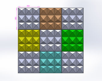 Papel pintado decorativo de acrílico de los paneles de pared de la decoración 3D de la pared del multicolor a prueba de humedad y respetuoso del medio ambiente