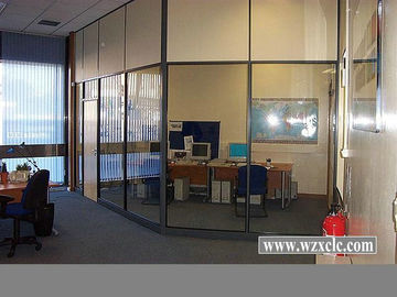 Particiones de oficina modular con aluminio famoso, congelada y templado de vidrio, paredes de Stud