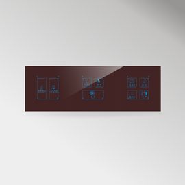 Interruptor de control de tacto moderado SWL-29 de la pared del panel de la pantalla táctil del hotel de cristal del interruptor de la luz